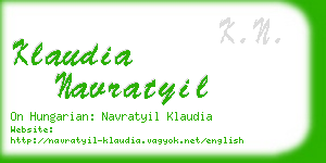 klaudia navratyil business card